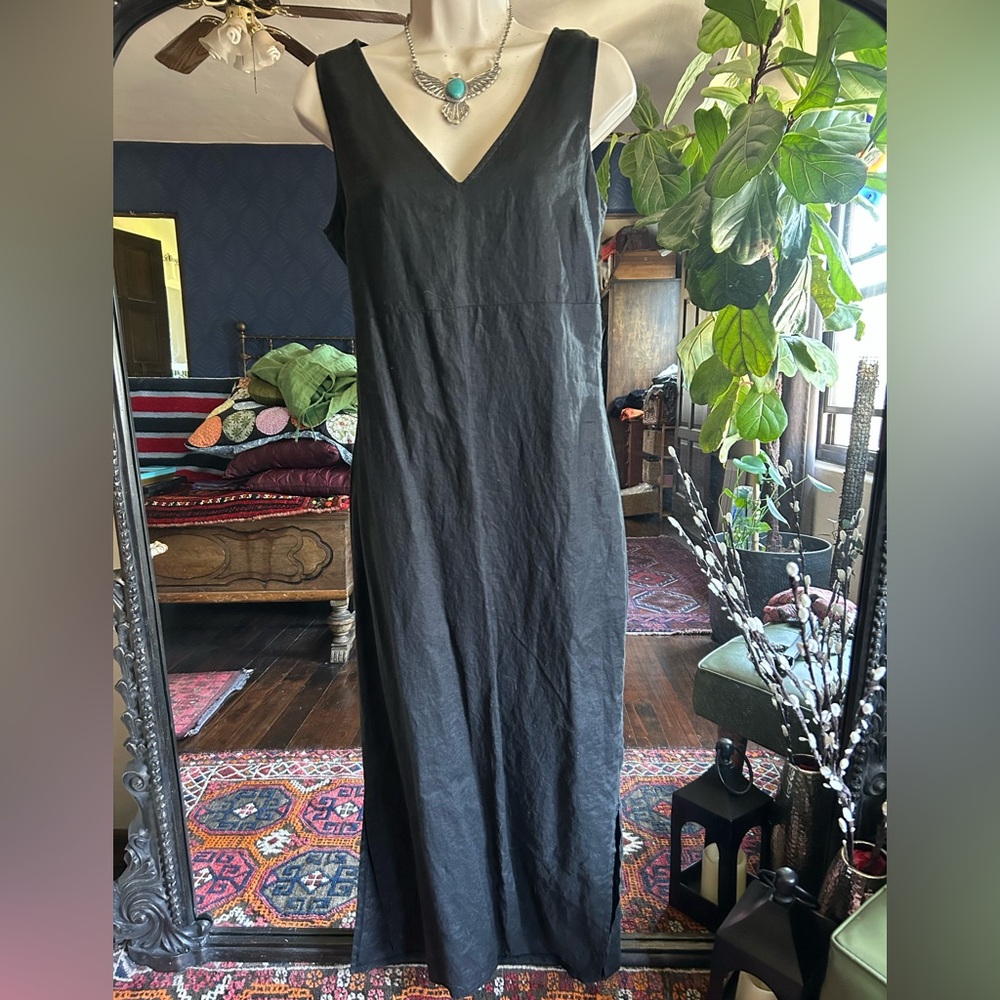 Réformation? Black linen maxi dress. 6
